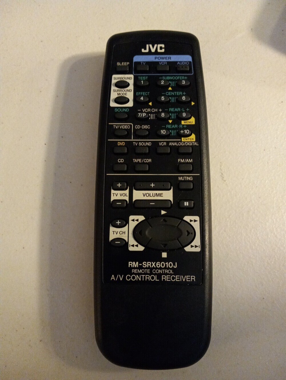 JVC OEM Remote Control - RM-SRX6010J - For A/V Control Receiver Untested
